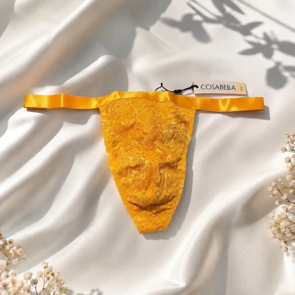 COSABELLA Never Say Never Men's Italian Thong Taaja Mango / Size L - NWT